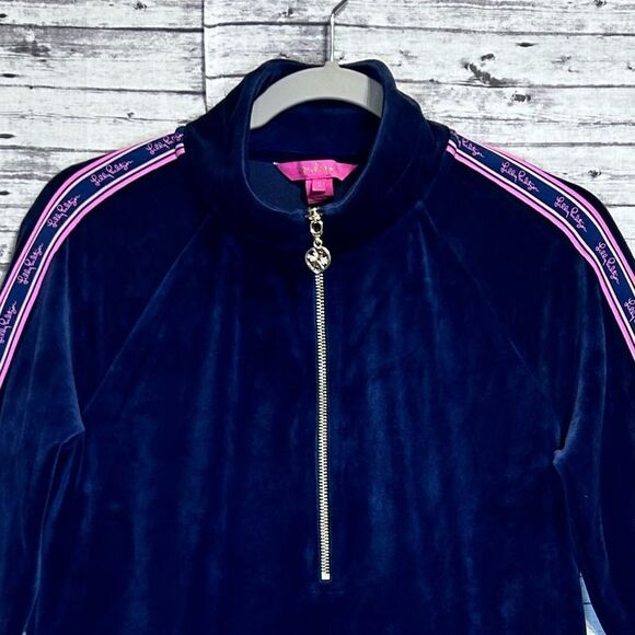 Lilly Pulitzer Velour 1/2 Zip Skipper Popover - Picture 5 of 11